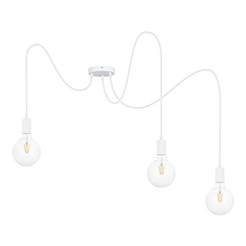 Chandelier on a string MIROS 3xE27/60W/230V white