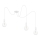 Chandelier on a string MIROS 3xE27/60W/230V white