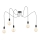 Chandelier on a string MIROS 5xE27/60W/230V spider black