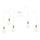 Chandelier on a string MIROS 5xE27/60W/230V spider white/gold