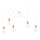 Chandelier on a string MIROS 5xE27/60W/230V white/copper