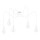 Chandelier on a string MIROS 5xE27/60W/230V white