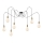 Chandelier on a string MIROS 7xE27/60W/230V spider black/gold