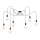 Chandelier on a string MIROS 7xE27/60W/230V spider black