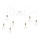 Chandelier on a string MIROS 7xE27/60W/230V spider white/gold