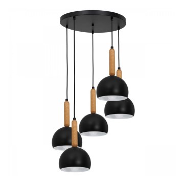 Chandelier on a string MISSI 5xE27/60W/230V black