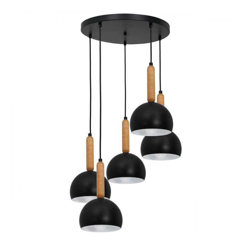 Chandelier on a string MISSI 5xE27/60W/230V black