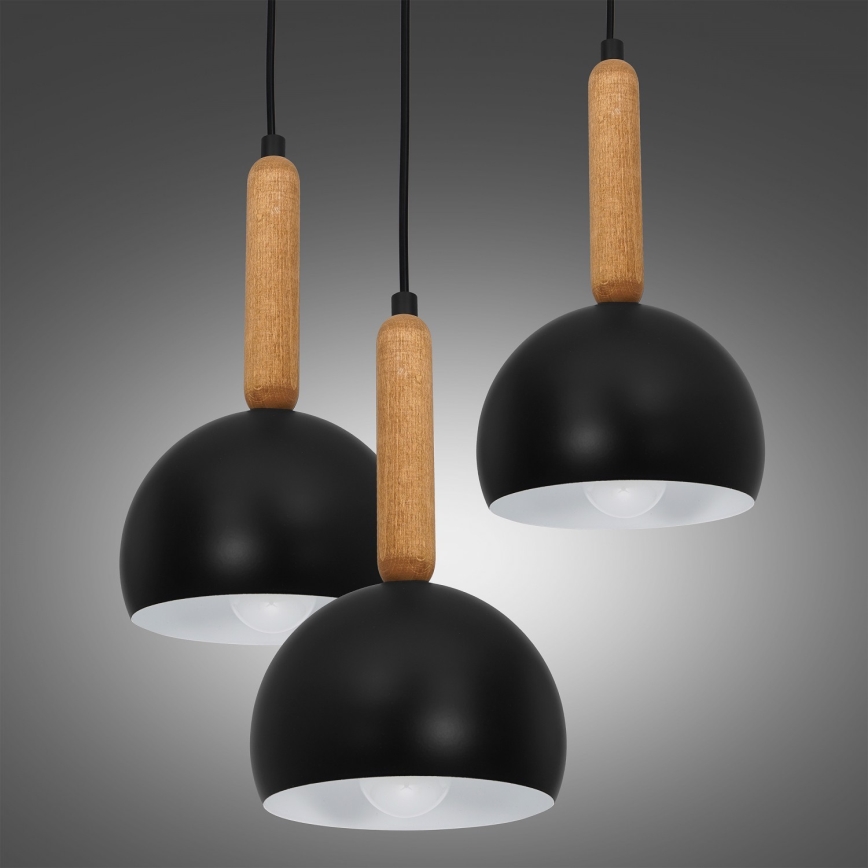 Chandelier on a string MISSI 5xE27/60W/230V black