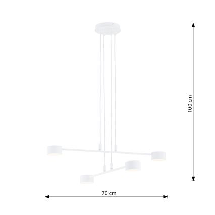 Chandelier on a string MODUS 4xGX53/10W/230V white
