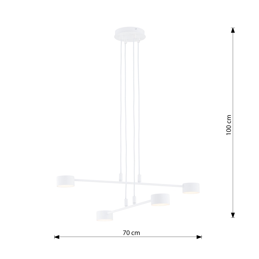 Chandelier on a string MODUS 4xGX53/10W/230V white
