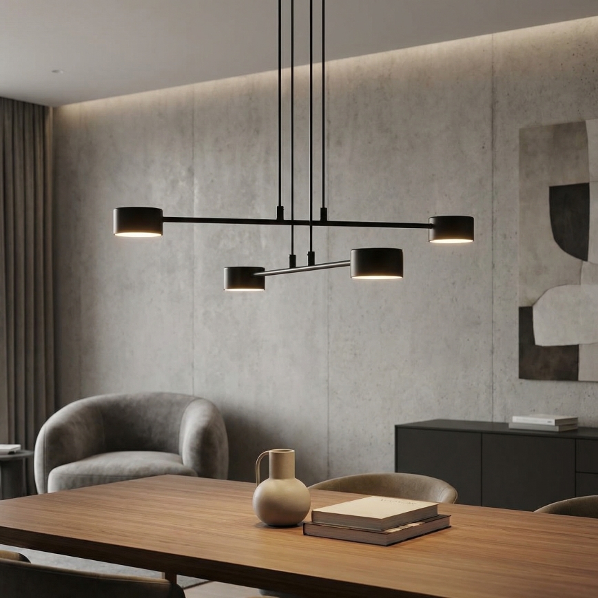 Chandelier on a string MODUS 4xGX53/12W/230V black