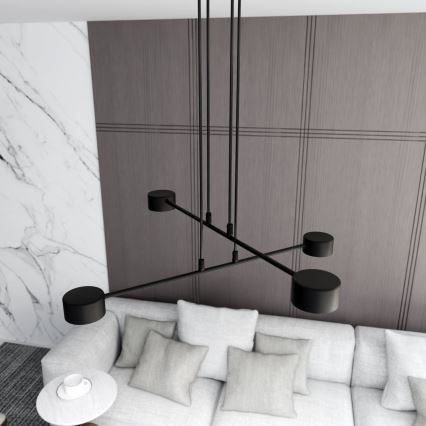 Chandelier on a string MODUS 4xGX53/12W/230V black