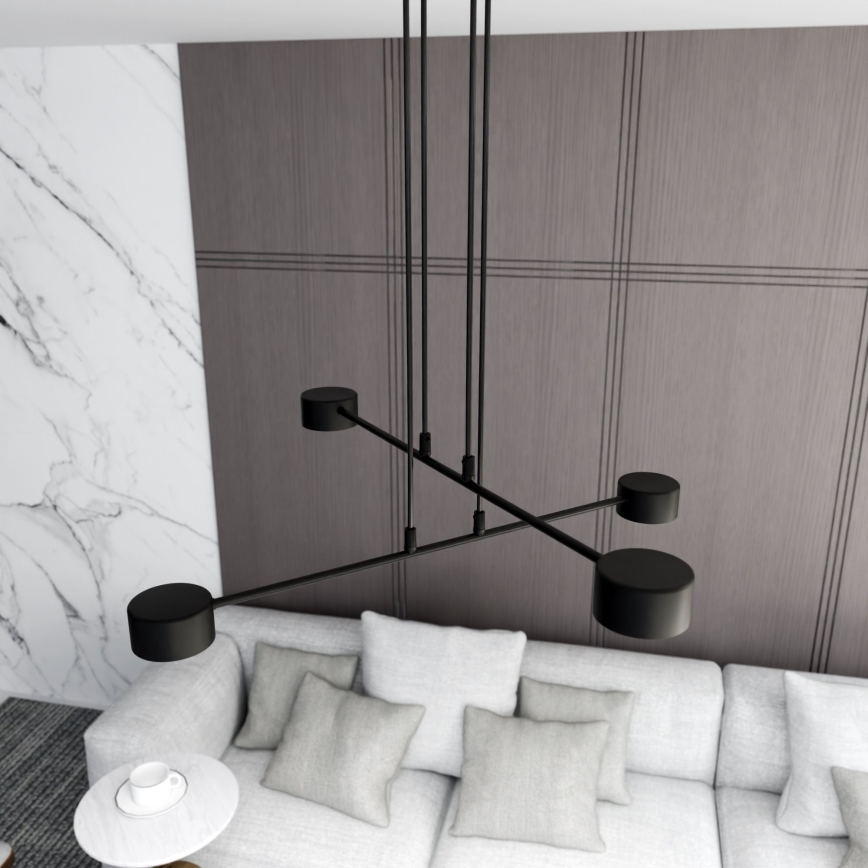 Chandelier on a string MODUS 4xGX53/12W/230V black