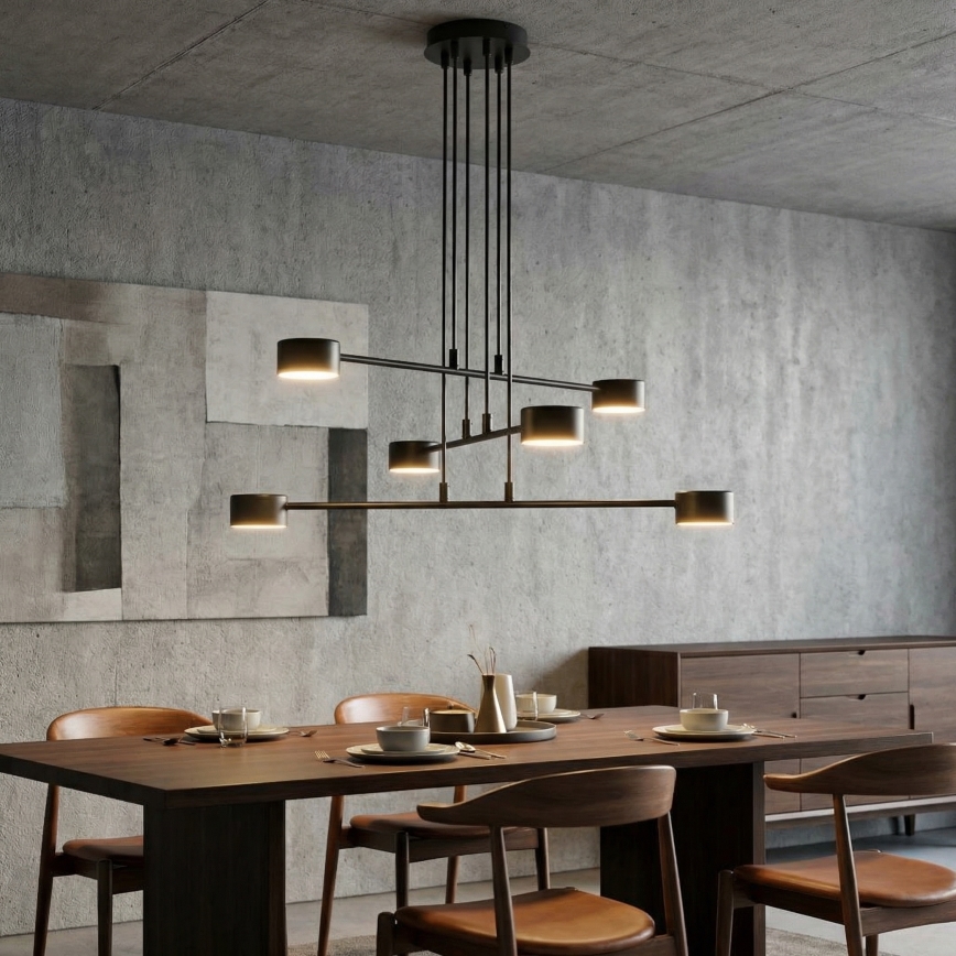 Chandelier on a string MODUS 6xGX53/10W/230V black