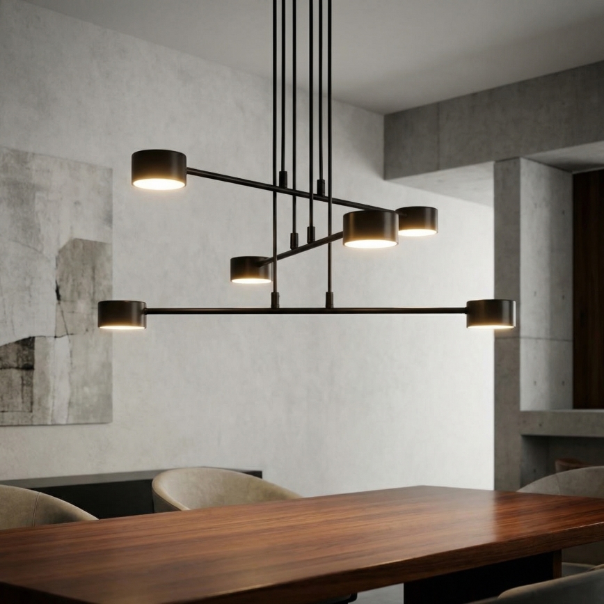 Chandelier on a string MODUS 6xGX53/10W/230V black