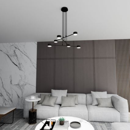Chandelier on a string MODUS 6xGX53/10W/230V black