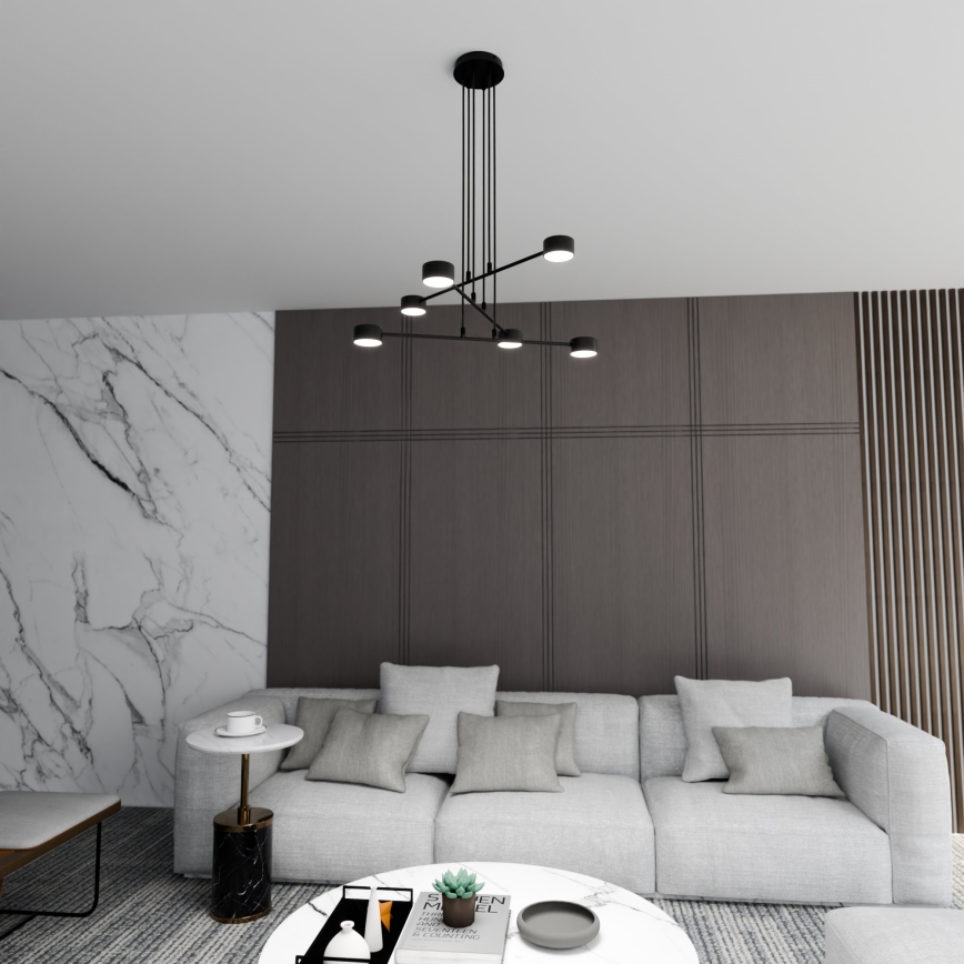 Chandelier on a string MODUS 6xGX53/10W/230V black
