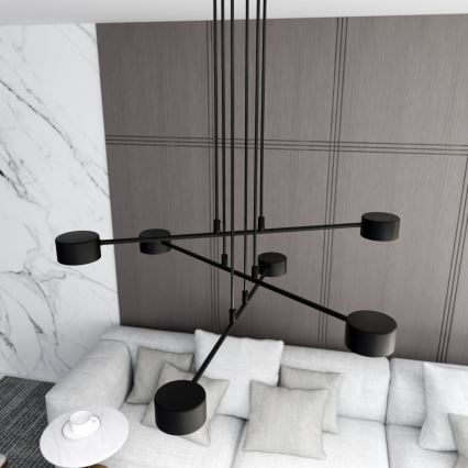 Chandelier on a string MODUS 6xGX53/10W/230V black