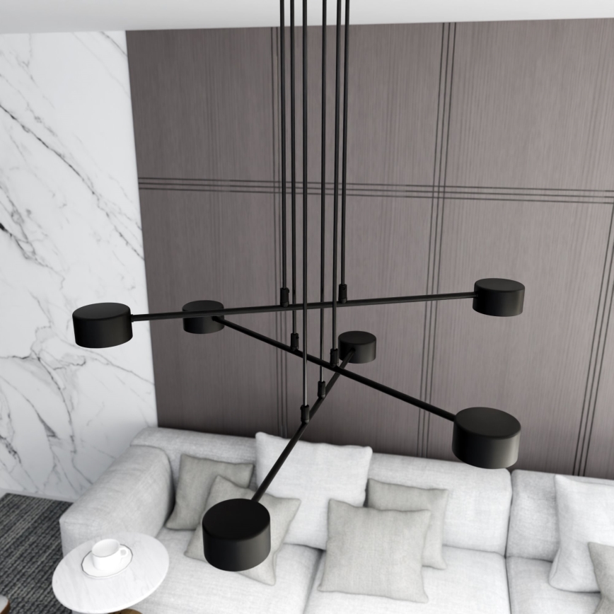 Chandelier on a string MODUS 6xGX53/10W/230V black