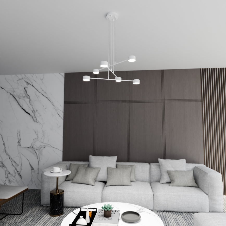 Chandelier on a string MODUS 6xGX53/10W/230V white