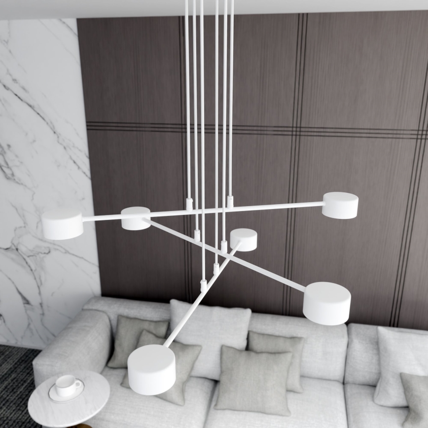 Chandelier on a string MODUS 6xGX53/10W/230V white