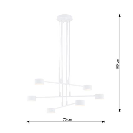 Chandelier on a string MODUS 6xGX53/10W/230V white