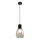 Chandelier on a string MOLDO 1xE27/40W/230V black/clear
