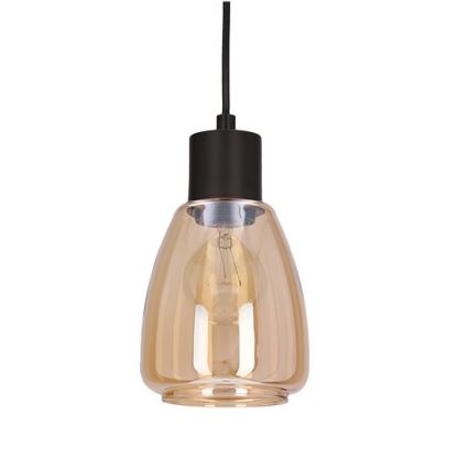 Chandelier on a string MOLDO 1xE27/40W/230V black/smoky beige
