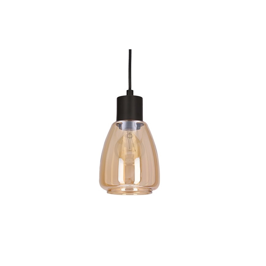 Chandelier on a string MOLDO 1xE27/40W/230V black/smoky beige
