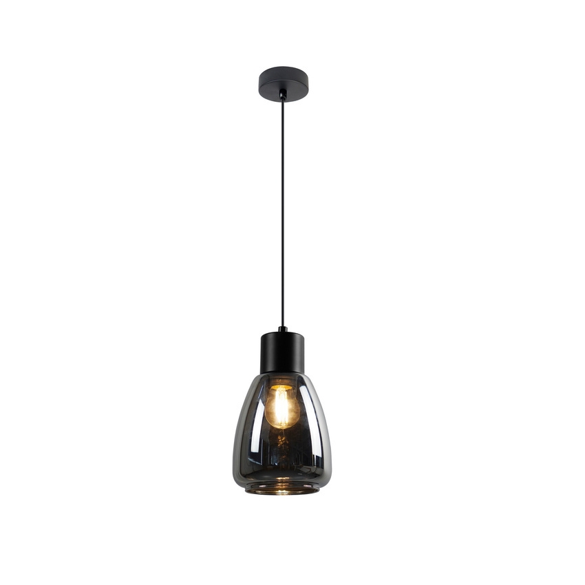 Chandelier on a string MOLDO 1xE27/40W/230V black/smoky black