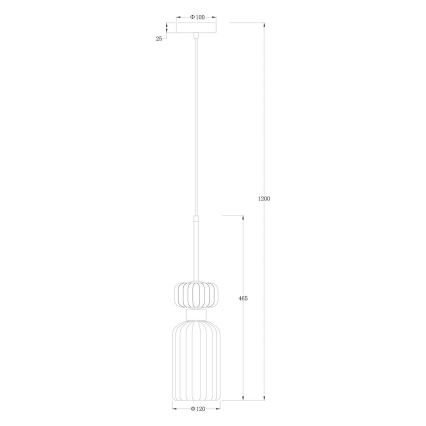 Chandelier on a string MOLLY 1xE14/40W/230V d. 12 cm gold/green/pink