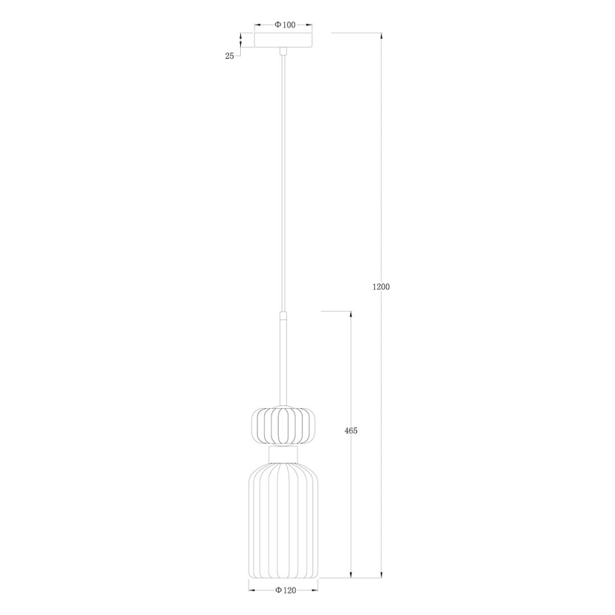 Chandelier on a string MOLLY 1xE14/40W/230V d. 12 cm gold/green/pink