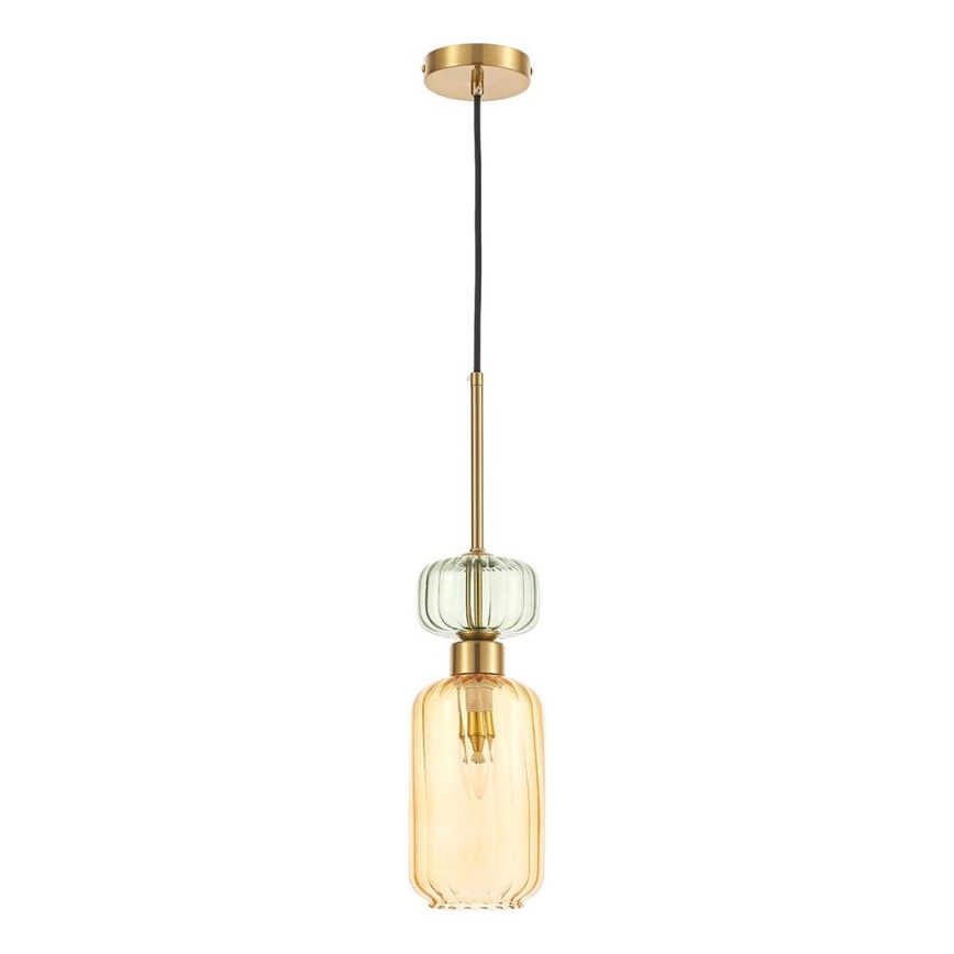 Chandelier on a string MOLLY 1xE14/40W/230V d. 12 cm gold/orange/green