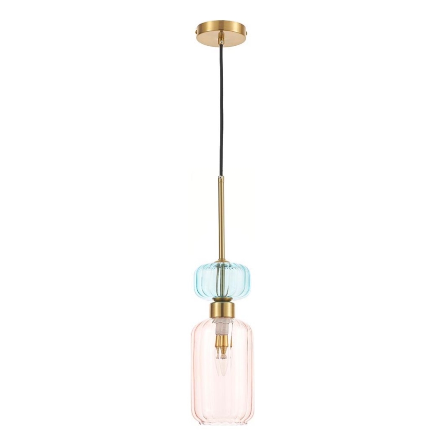 Chandelier on a string MOLLY 1xE14/40W/230V d. 12 cm gold/pink/blue
