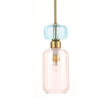 Chandelier on a string MOLLY 1xE14/40W/230V d. 12 cm gold/pink/blue