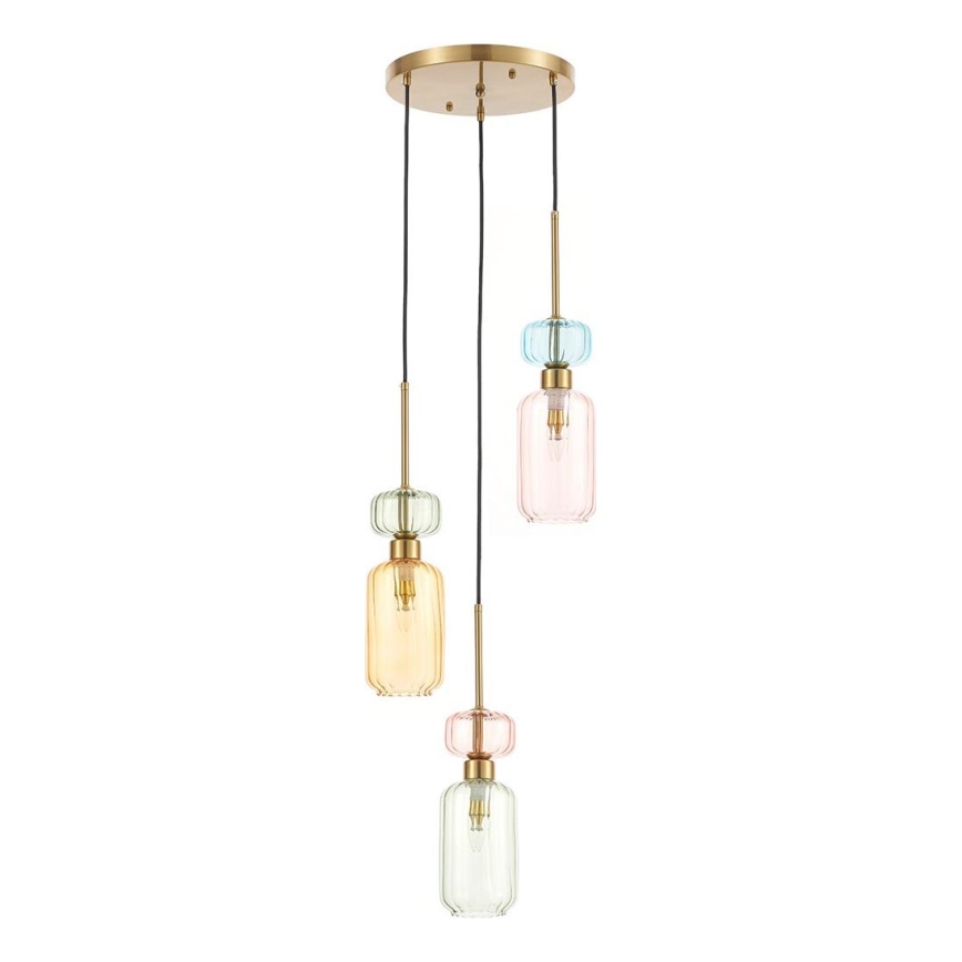 Chandelier on a string MOLLY 3xE14/40W/230V d. 38 cm colorful