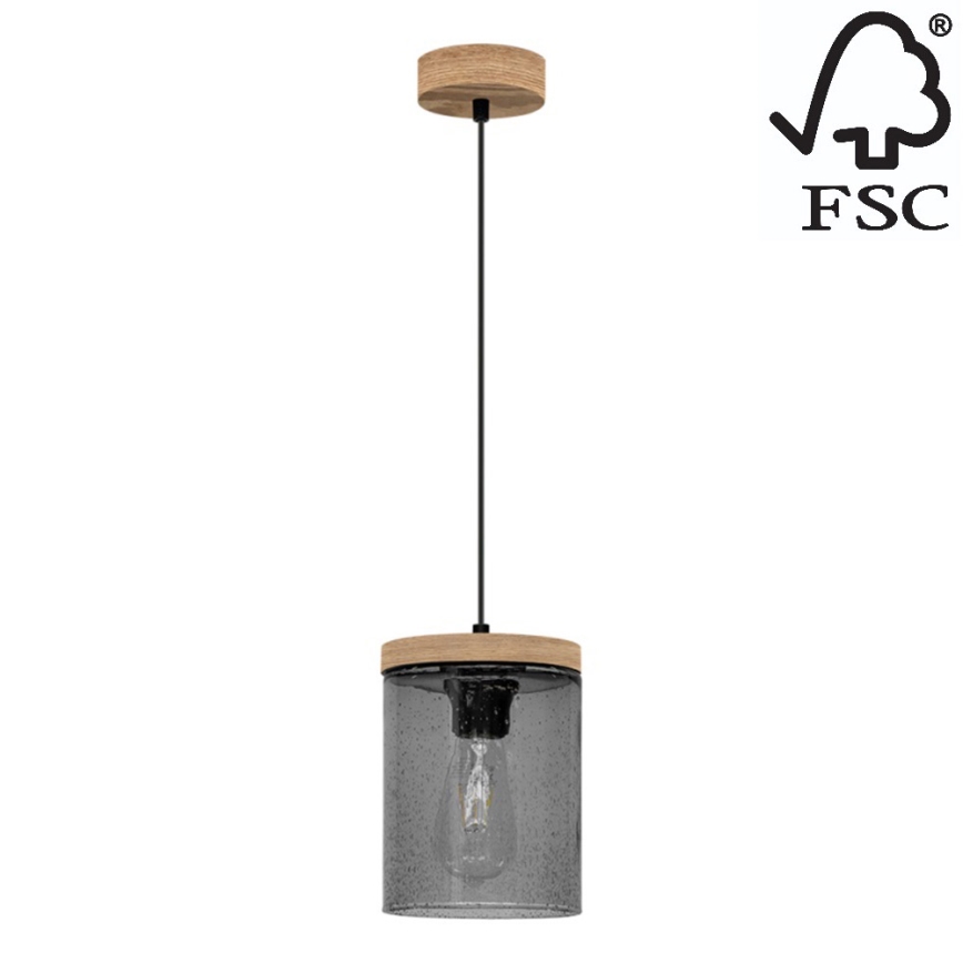 Chandelier on a string MONSUN 1xE27/60W/230V pine - FSC certified