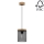 Chandelier on a string MONSUN 1xE27/60W/230V pine - FSC certified