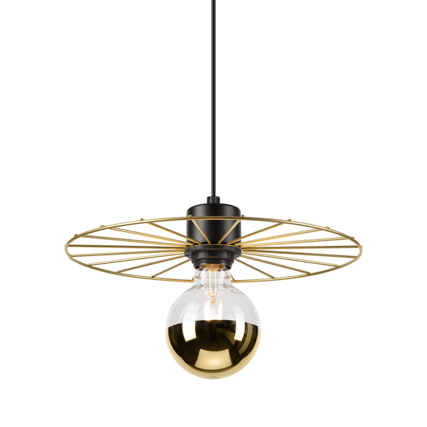 Chandelier on a string MONTANA 1xE27/15W/230V d. 30 cm gold/black