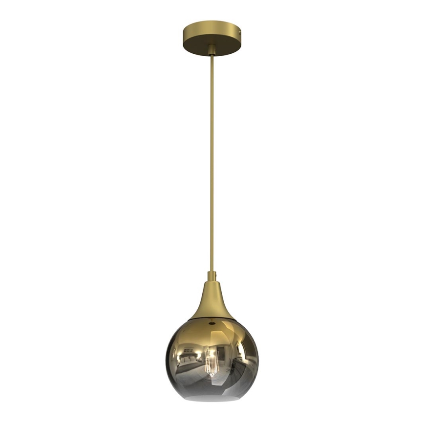 Chandelier on a string MONTE 1xE27/60W/230V d. 15 cm gold