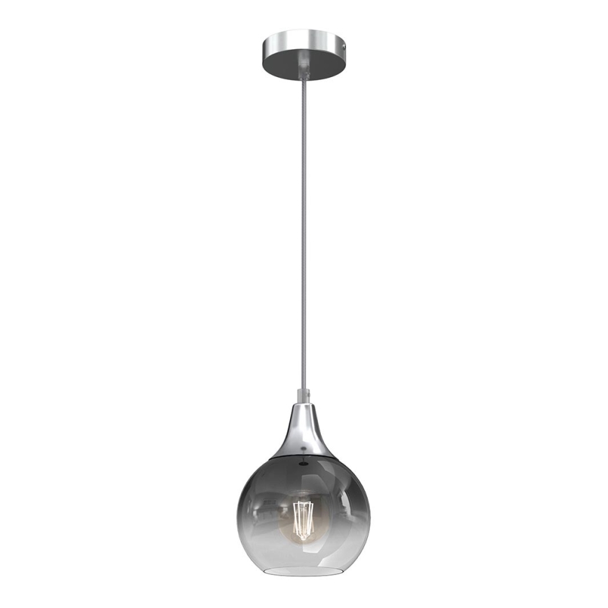 Chandelier on a string MONTE 1xE27/60W/230V d. 15 cm matte chrome