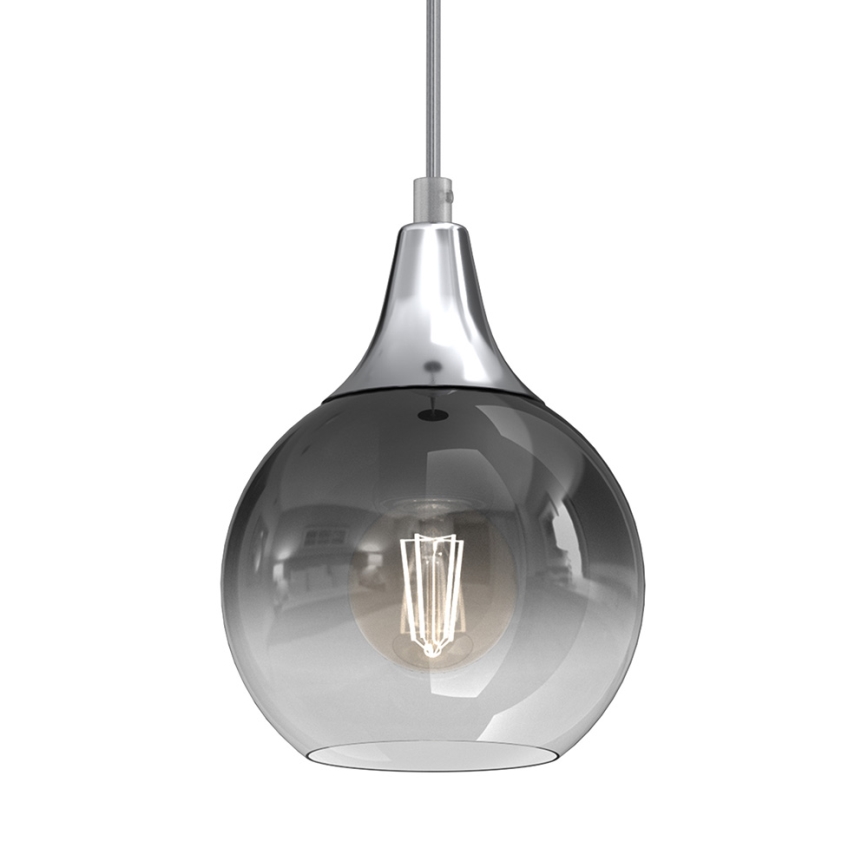 Chandelier on a string MONTE 1xE27/60W/230V d. 15 cm matte chrome