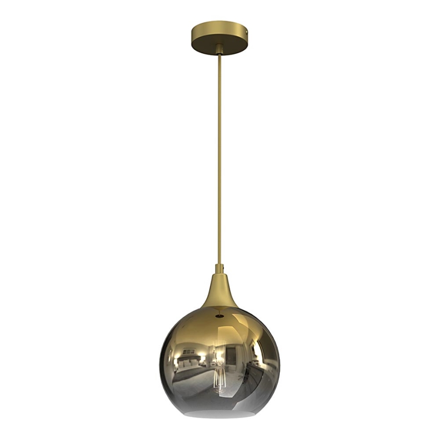 Chandelier on a string MONTE 1xE27/60W/230V d. 20 cm gold