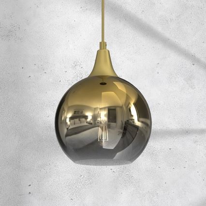 Chandelier on a string MONTE 1xE27/60W/230V d. 20 cm gold