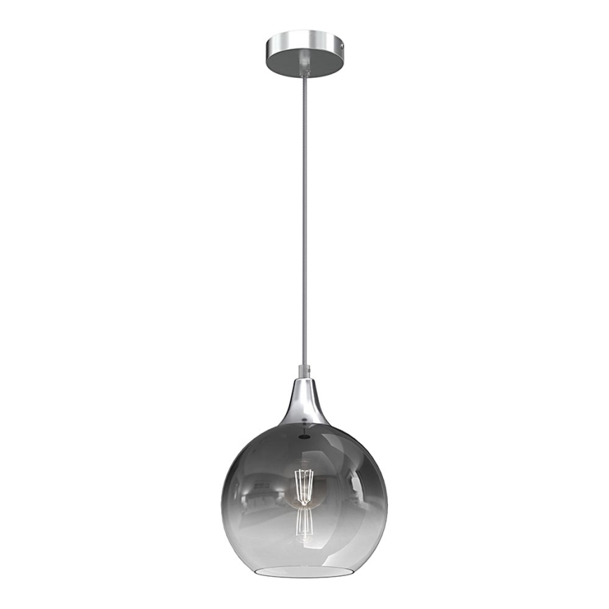 Chandelier on a string MONTE 1xE27/60W/230V d. 20 cm matte chrome