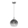 Chandelier on a string MONTE 1xE27/60W/230V d. 20 cm matte chrome