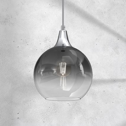 Chandelier on a string MONTE 1xE27/60W/230V d. 20 cm matte chrome