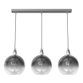 Chandelier on a string MONTE 3xE27/60W/230V d. 20 cm matte chrome