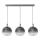 Chandelier on a string MONTE 3xE27/60W/230V d. 20 cm matte chrome