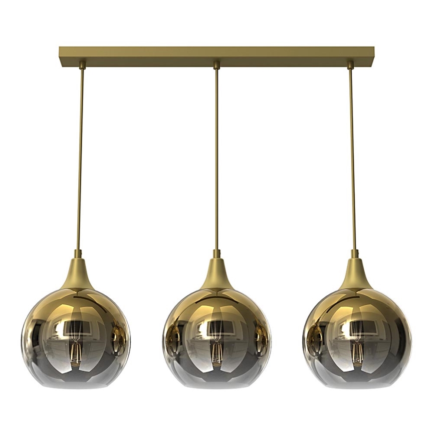 Chandelier on a string MONTE 3xE27/60W/230V gold